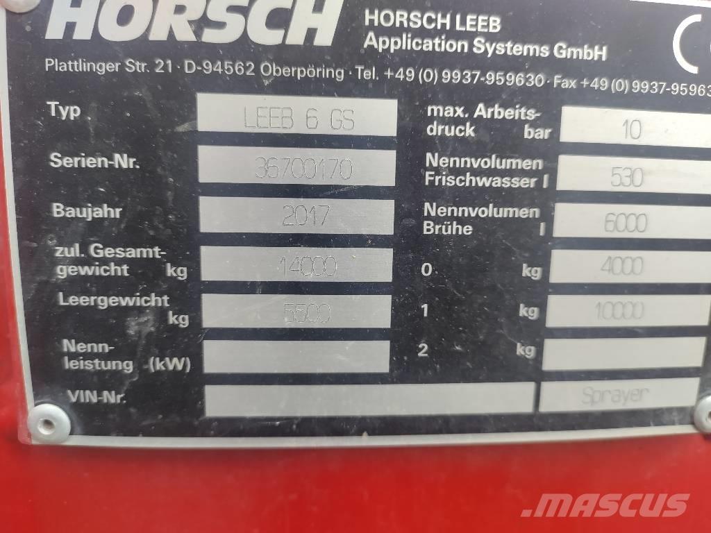 Horsch Leeb 6 GS 牽引式噴霧機