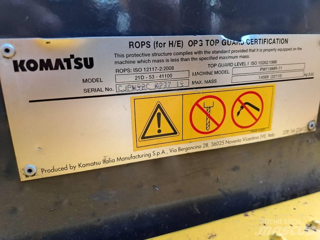 Komatsu PW118MR-11 旋轉式挖土機/掘鑿機/挖掘機