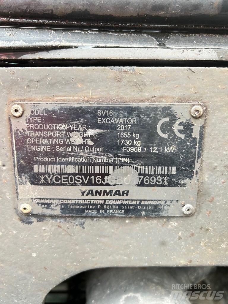 Yanmar SV 16 小型挖土機/掘鑿機<7t(小型挖掘機)