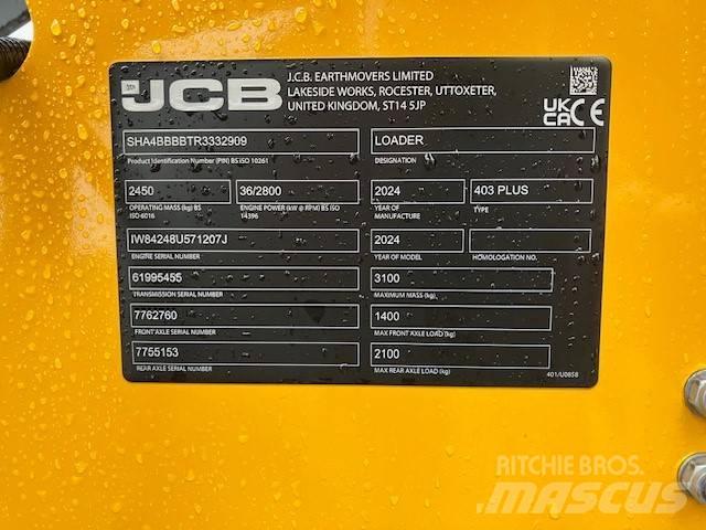 JCB 403 Plus 輪胎式裝載機