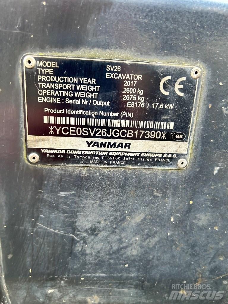 Yanmar SV 26 小型挖土機/掘鑿機<7t(小型挖掘機)