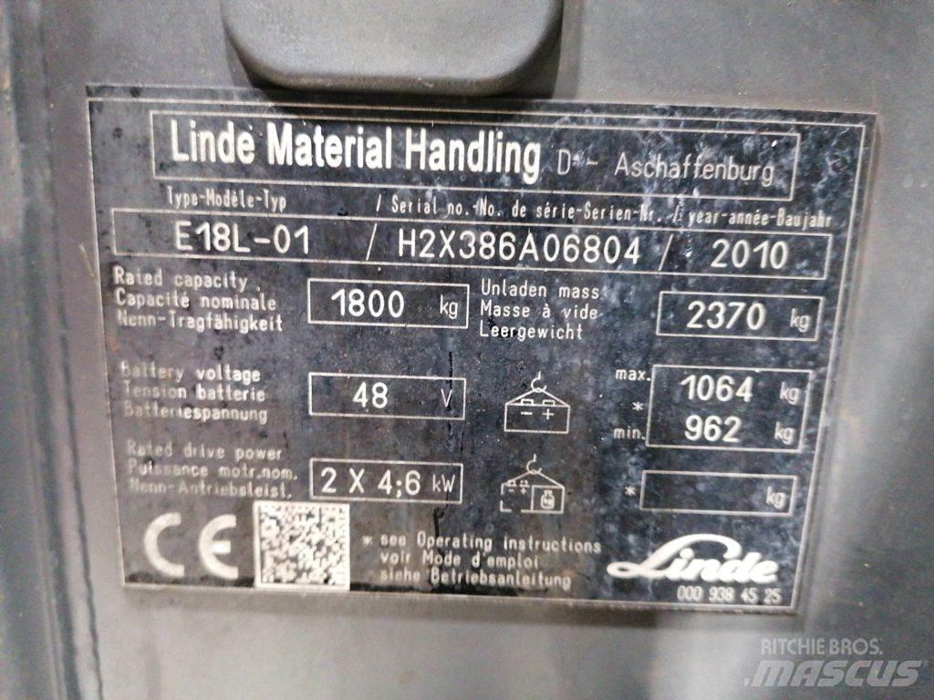 Linde E18L-01 電動堆高機