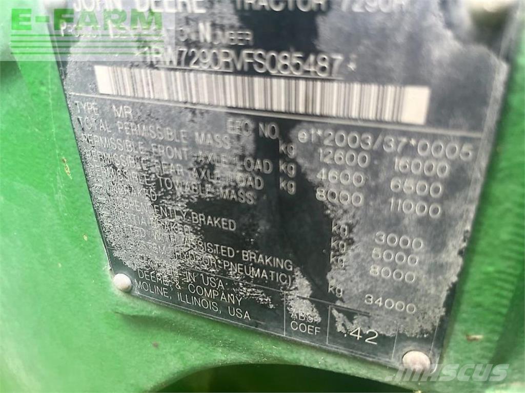 John Deere 7290r 曳引機