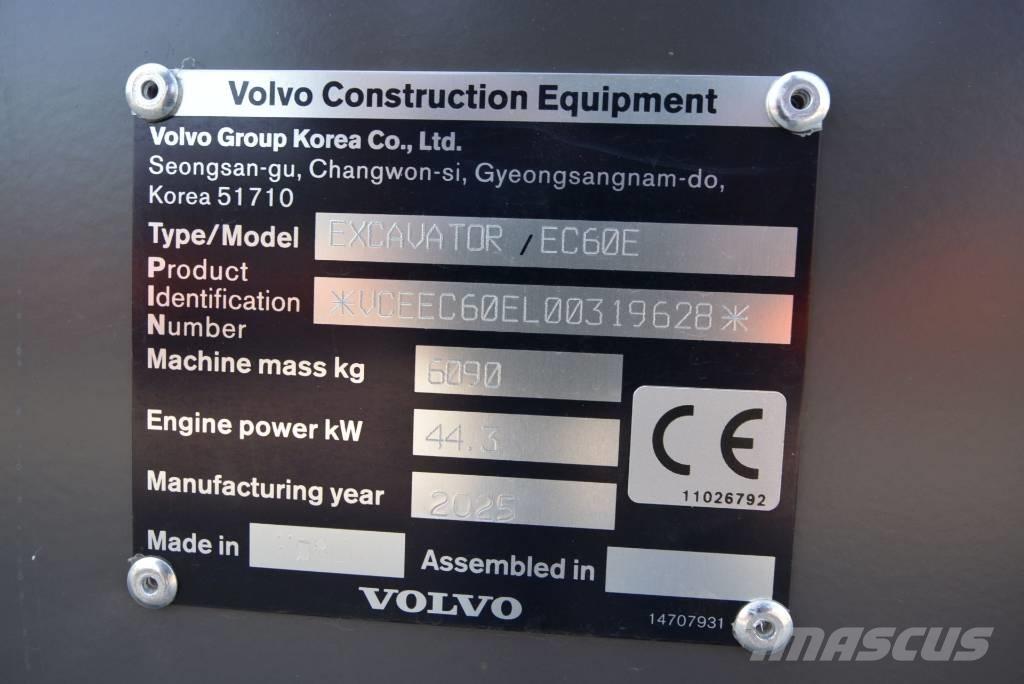 Volvo EC 60 E 小型挖土機/掘鑿機<7t(小型挖掘機)