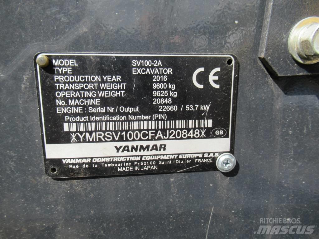 Yanmar SV 100-2A 中型挖土機/掘鑿機/挖掘機 7t-12t