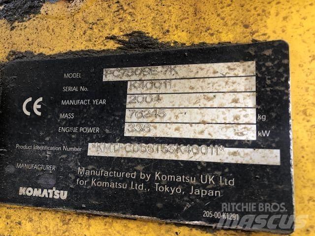 Komatsu PC 750 SE-7K 履帶式 挖土機/掘鑿機/挖掘機
