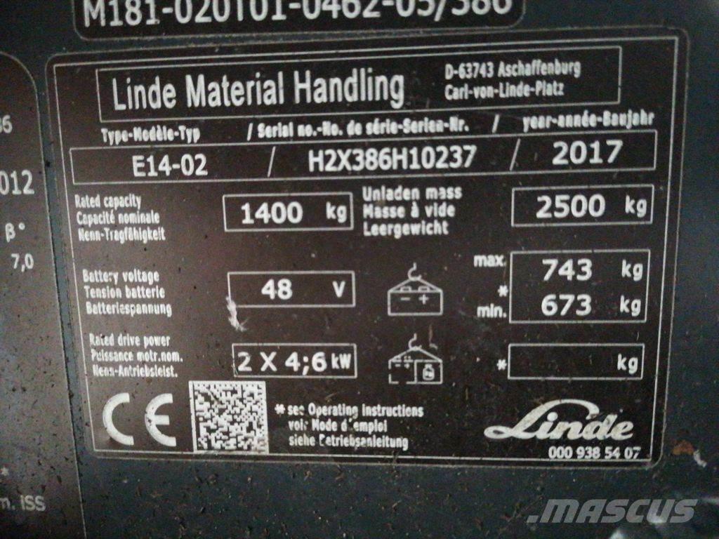 Linde E14-02 電動堆高機