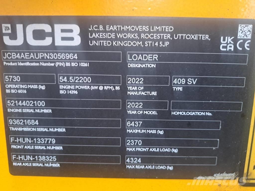 JCB 409 輪胎式裝載機