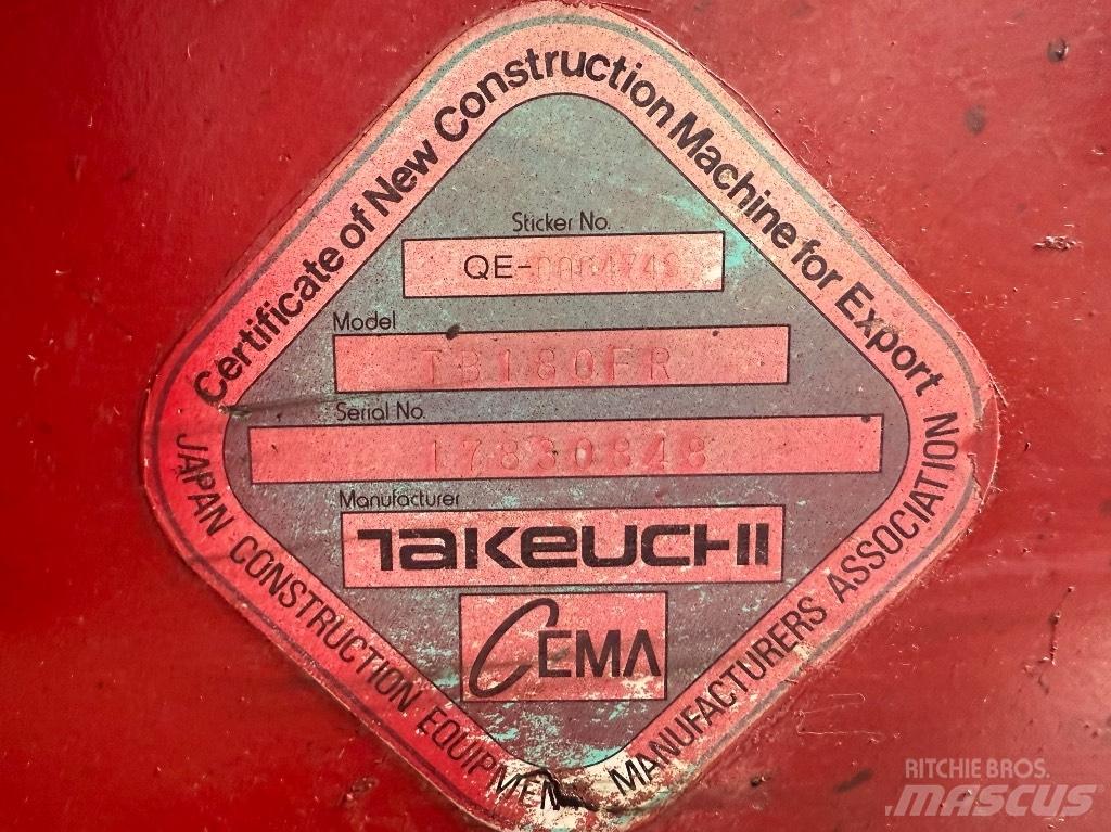 Takeuchi TB 180 FR 中型挖土機/掘鑿機/挖掘機 7t-12t