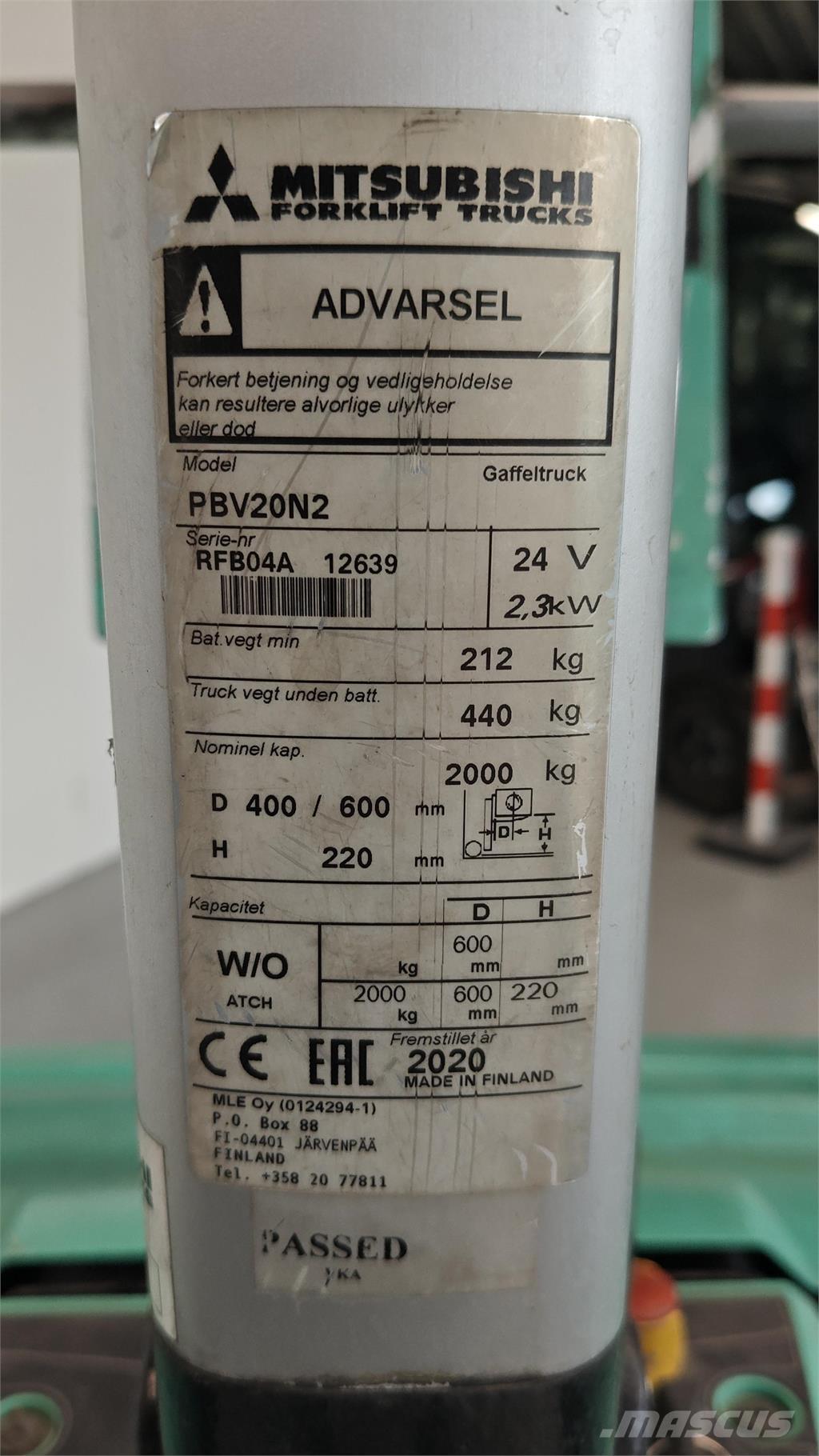 Mitsubishi PBV20N2 平台卡車