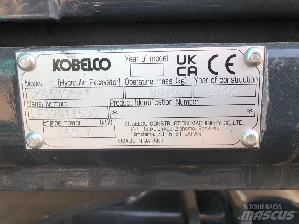 Kobelco SK85MSR-7 中型挖土機/掘鑿機/挖掘機 7t-12t