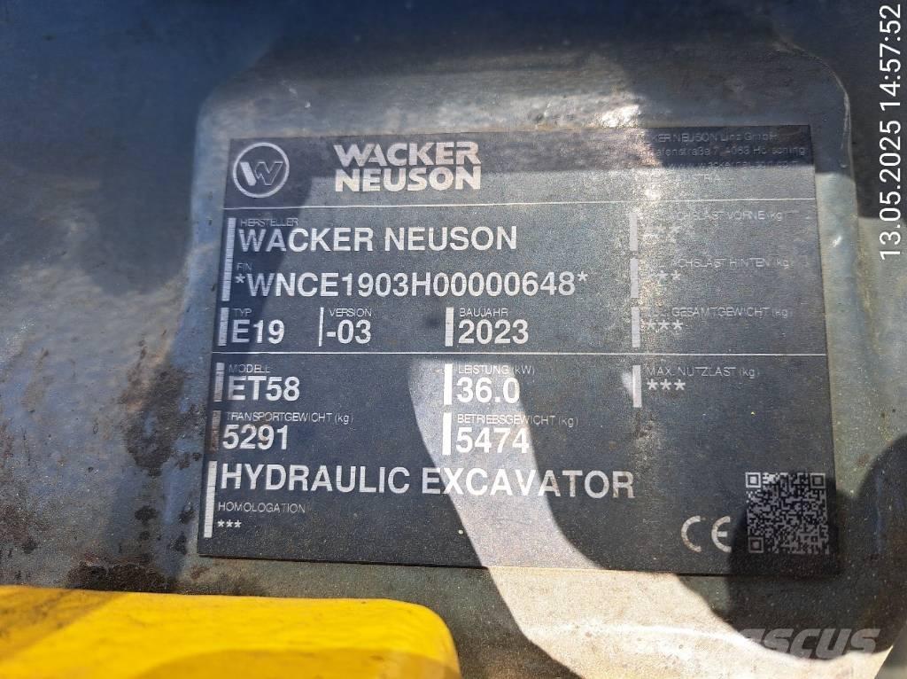 Wacker Neuson ET58 履帶式 挖土機/掘鑿機/挖掘機