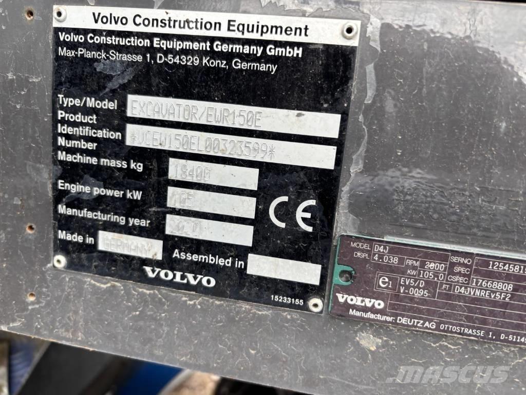 Volvo EWR 150 E 旋轉式挖土機/掘鑿機/挖掘機