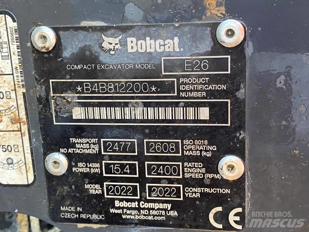 Bobcat E 26 小型挖土機/掘鑿機<7t(小型挖掘機)