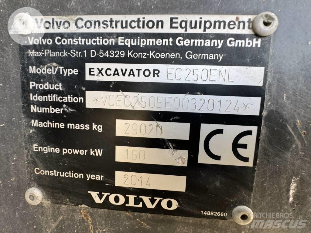 Volvo EC 250 E N L 履帶式 挖土機/掘鑿機/挖掘機