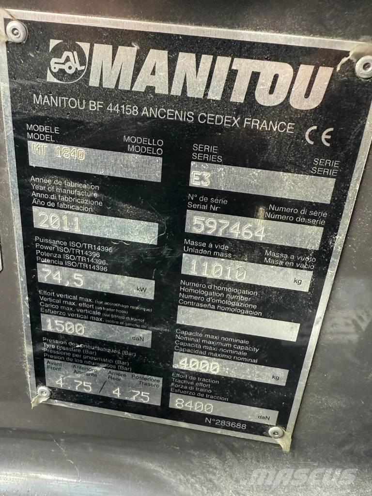 Manitou MT 1840 伸縮臂操作車