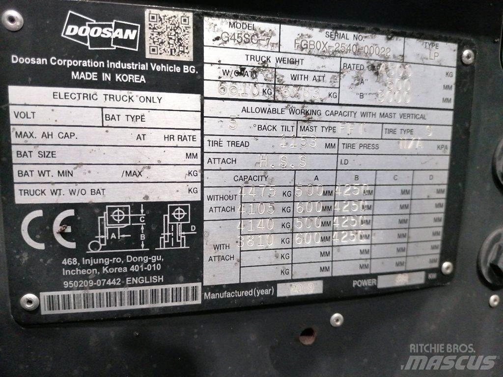 Doosan G45SC-7 液化石油氣LPG卡車