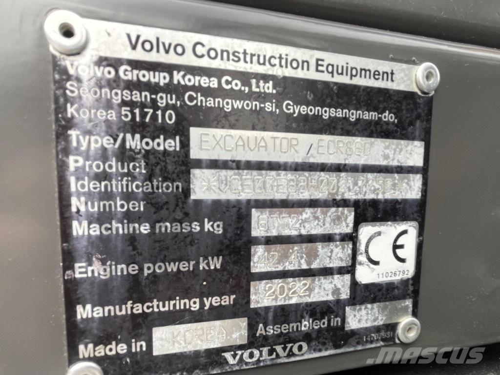 Volvo ECR88D 中型挖土機/掘鑿機/挖掘機 7t-12t