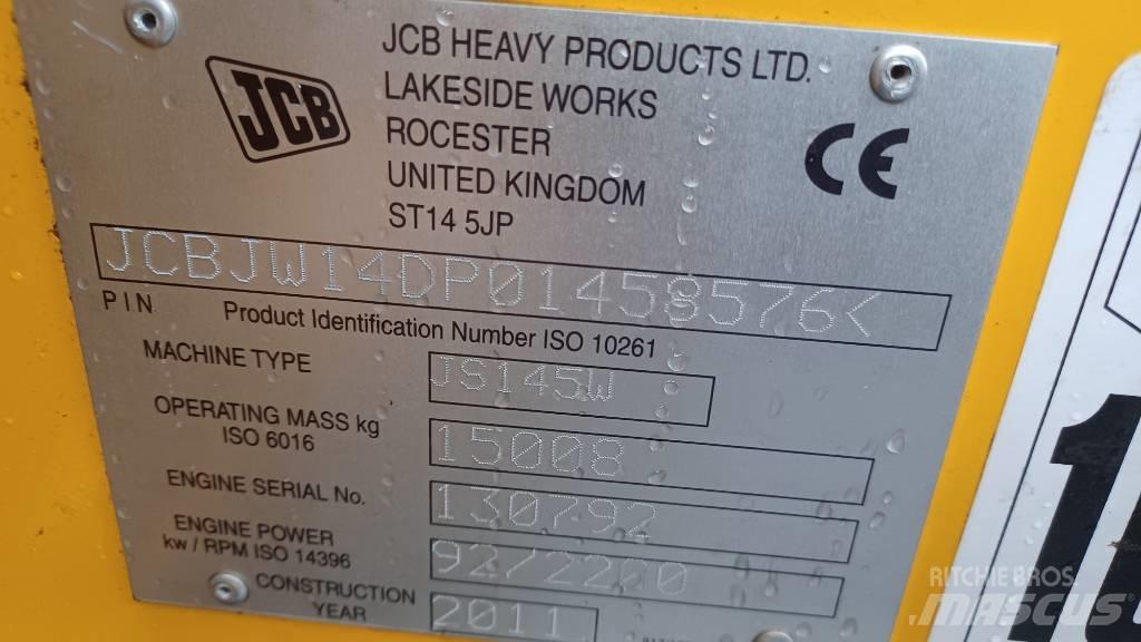 JCB JS 145 W 旋轉式挖土機/掘鑿機/挖掘機