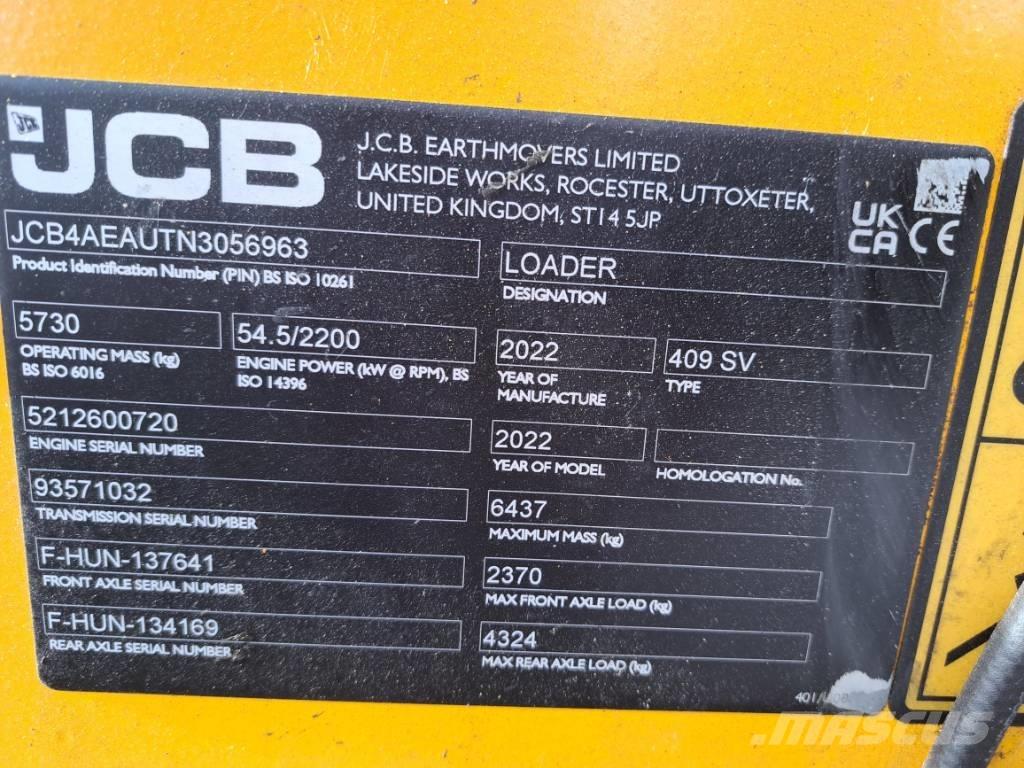 JCB 409 輪胎式裝載機