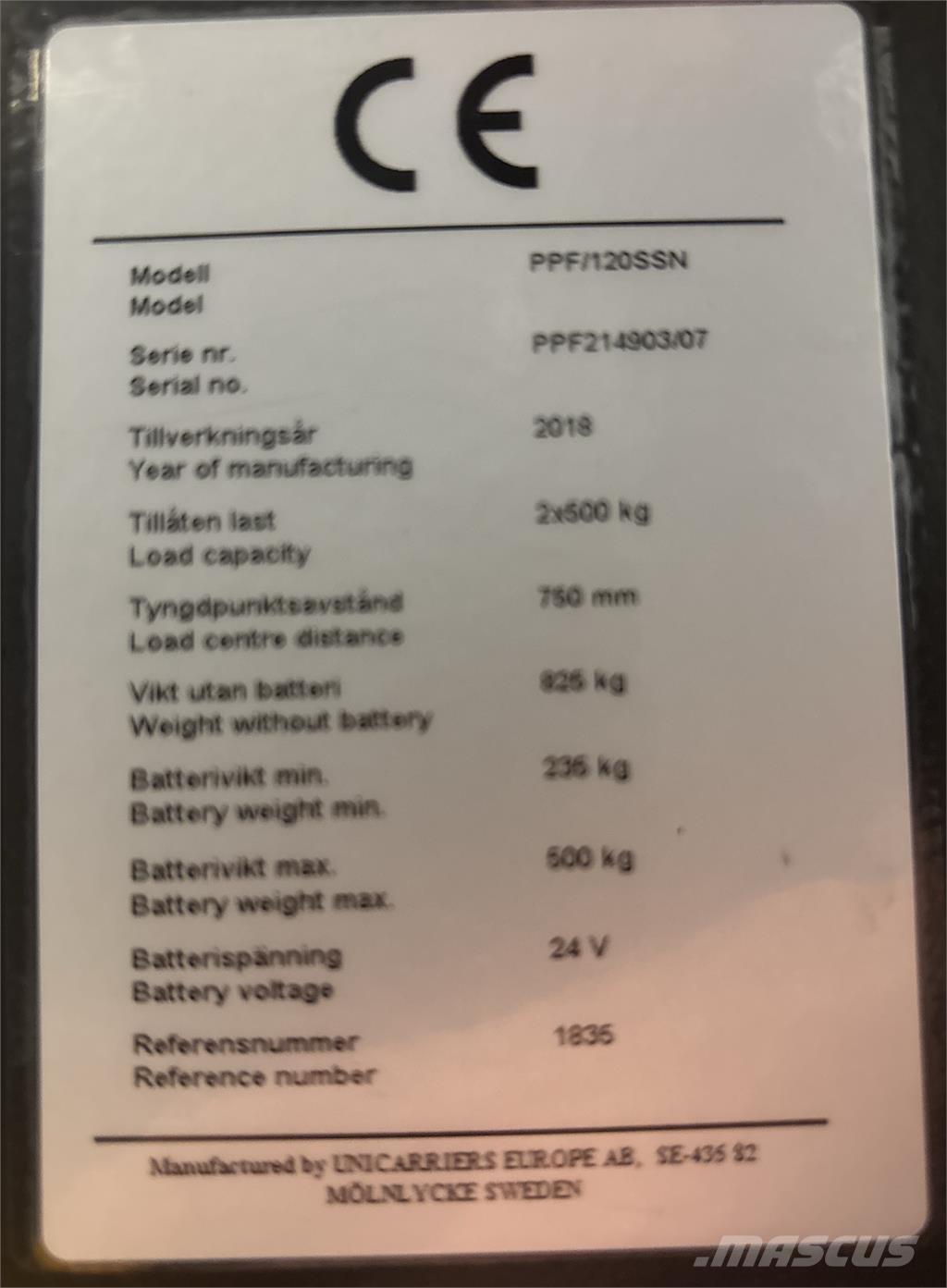 Atlet PPF120 低架裝載機