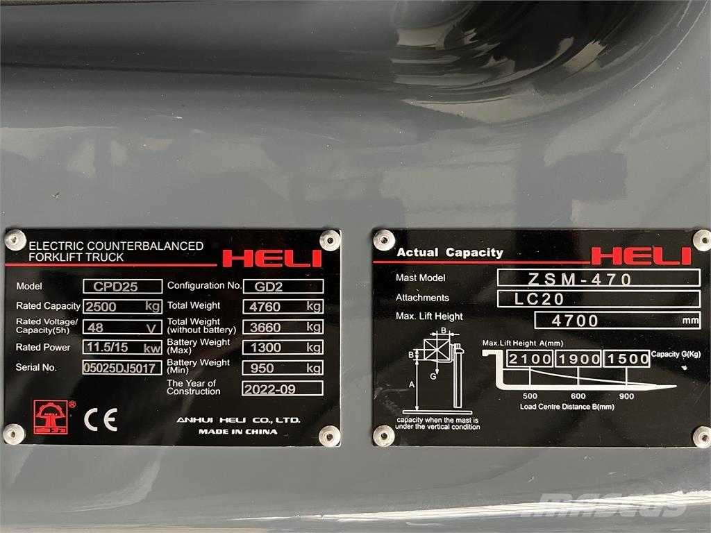 Heli CPD25 GD2 / NEU 電動堆高機