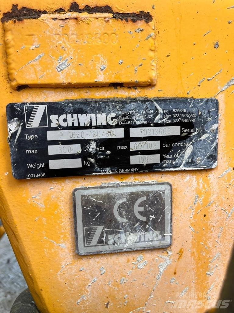 Schwing P1620-120/80 混凝土泵浦