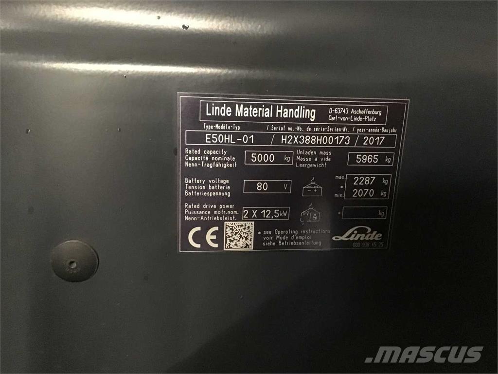 Linde E50HL 電動堆高機