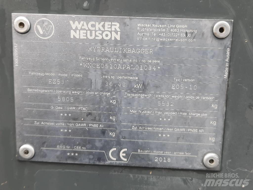 Wacker Neuson EZ 53 小型挖土機/掘鑿機<7t(小型挖掘機)