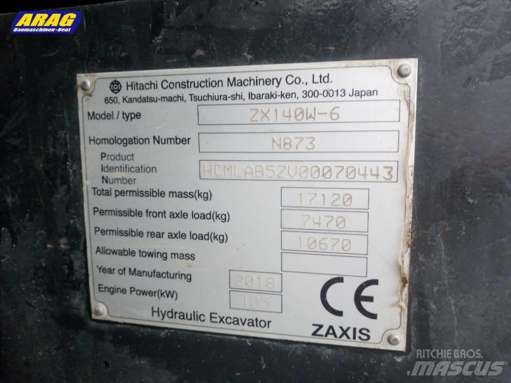 Hitachi ZX 140 W-6 旋轉式挖土機/掘鑿機/挖掘機