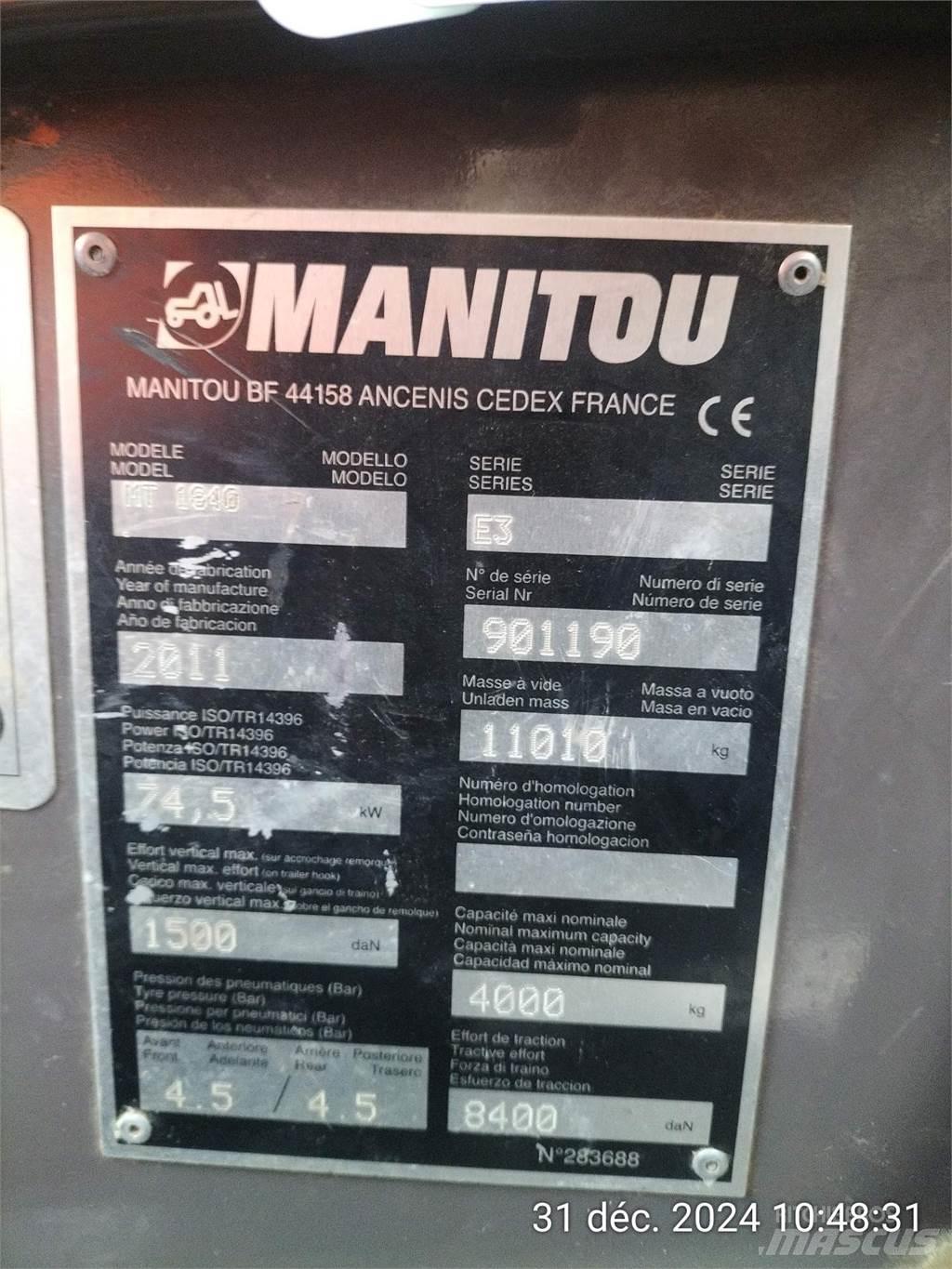 Manitou 1840MT 伸縮臂操作車