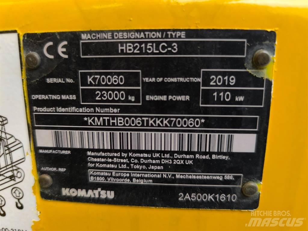 Komatsu HB 215 LC-3 履帶式 挖土機/掘鑿機/挖掘機