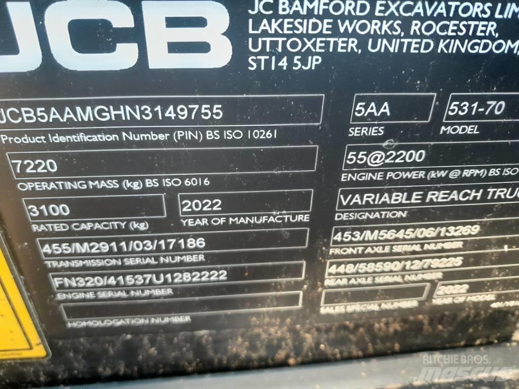 JCB 531-70 農業用伸縮臂裝載機