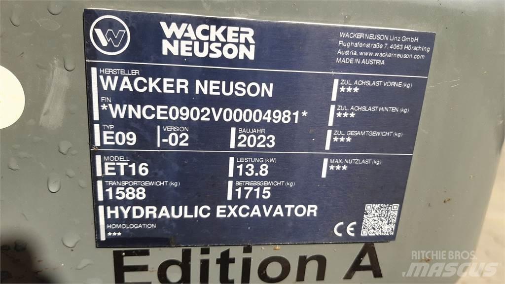 Wacker Neuson ET16 履帶式 挖土機/掘鑿機/挖掘機