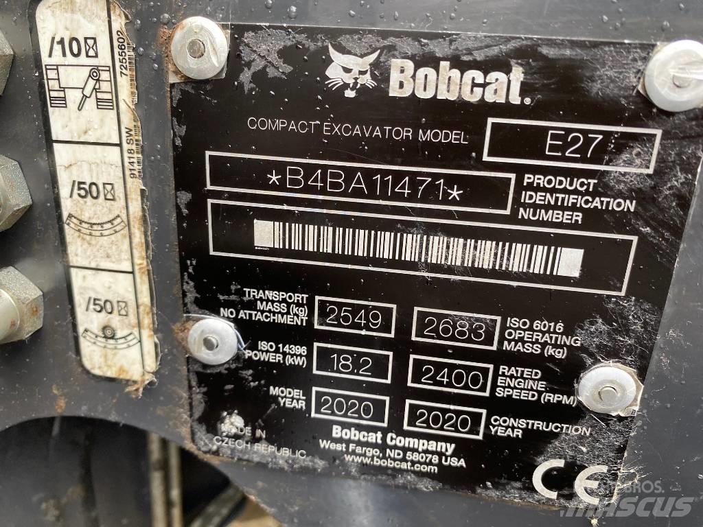 Bobcat E 27 Z 小型挖土機/掘鑿機<7t(小型挖掘機)