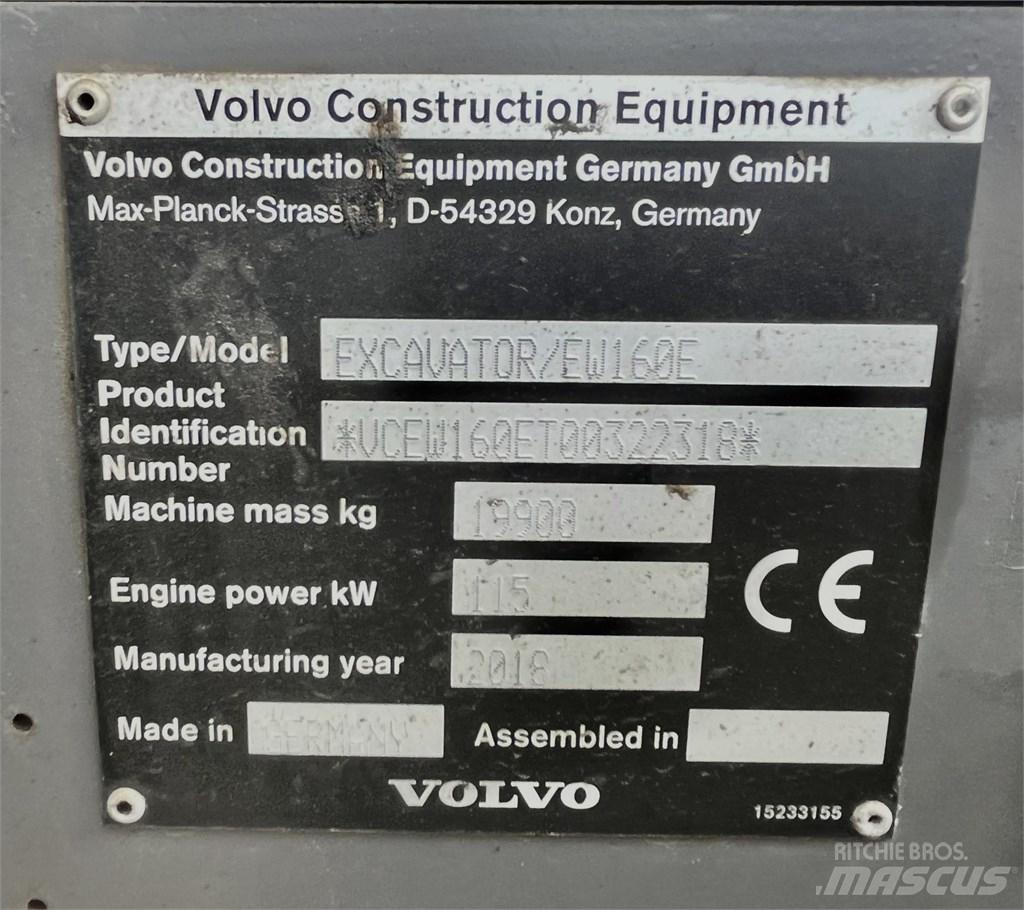 Volvo EW 160 E 旋轉式挖土機/掘鑿機/挖掘機
