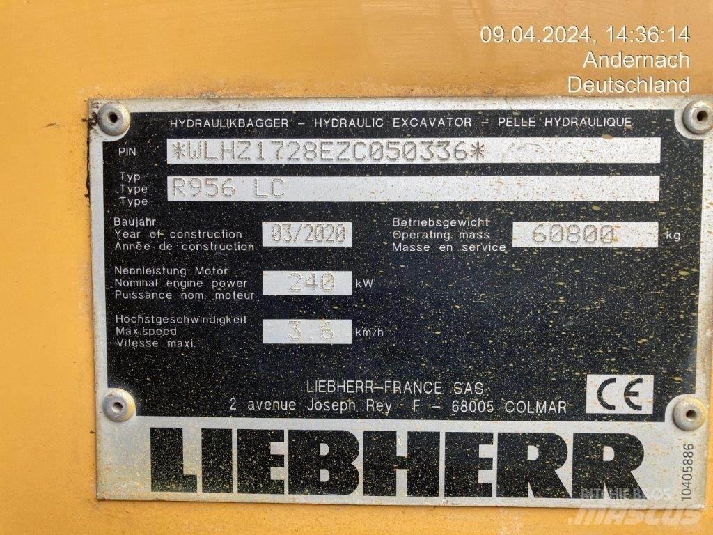 Liebherr R956 LC 履帶式 挖土機/掘鑿機/挖掘機