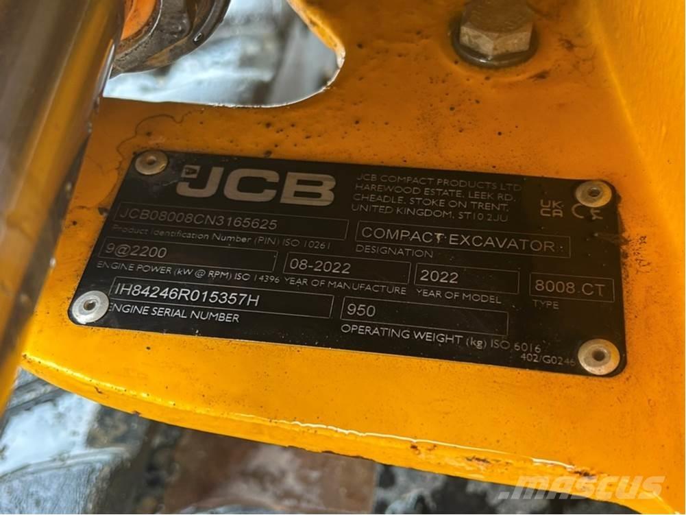 JCB MICRO 8008 小型挖土機/掘鑿機<7t(小型挖掘機)