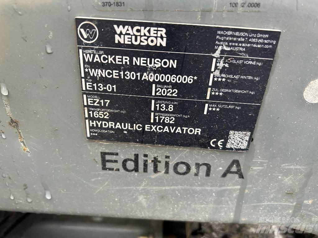 Wacker Neuson EZ17 履帶式 挖土機/掘鑿機/挖掘機