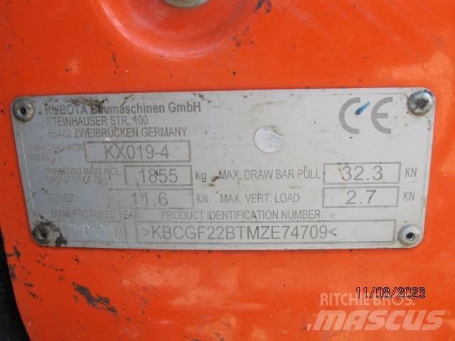 Kubota KX 019-4 小型挖土機/掘鑿機<7t(小型挖掘機)