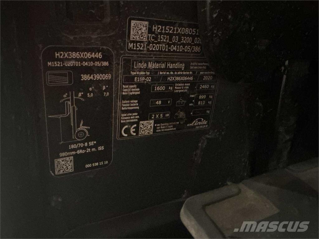 Linde E16P 電動堆高機