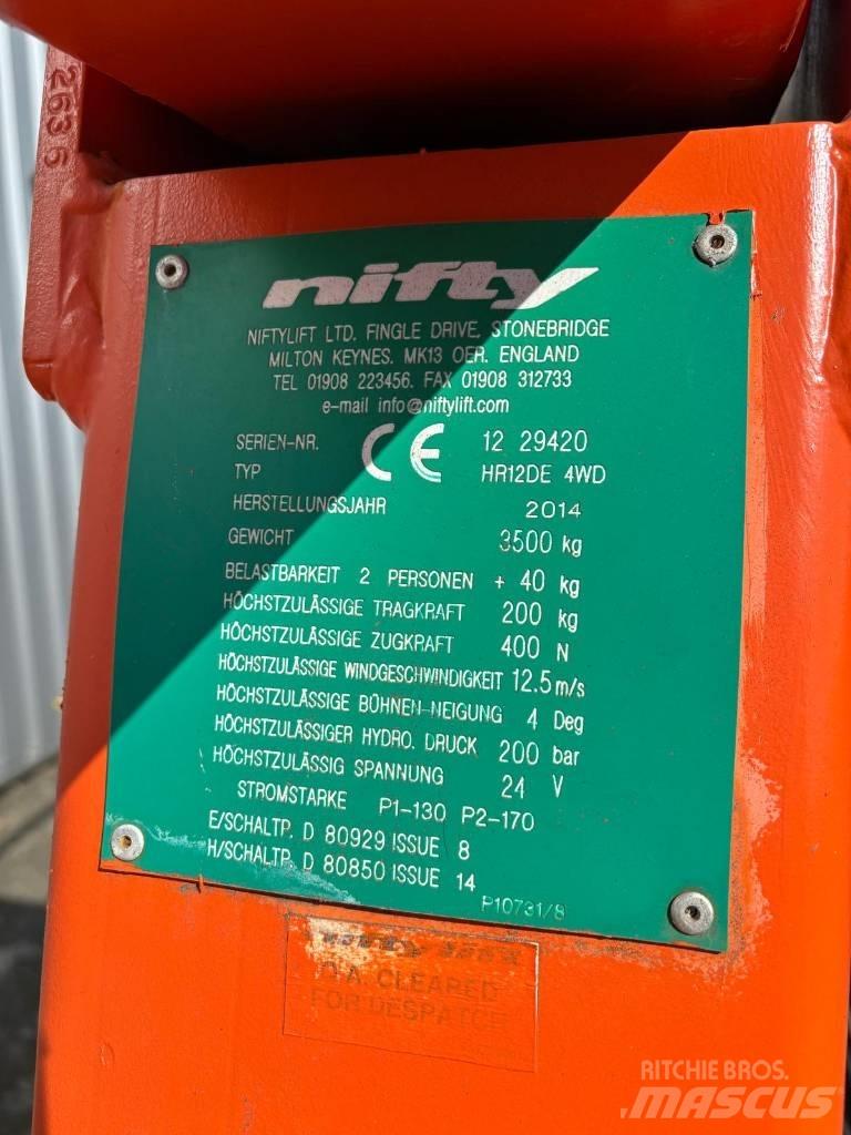 Niftylift HR 12 D E 曲臂高空作業車