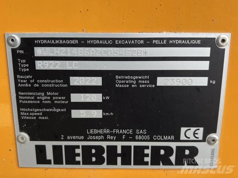 Liebherr R922 LC 履帶式 挖土機/掘鑿機/挖掘機