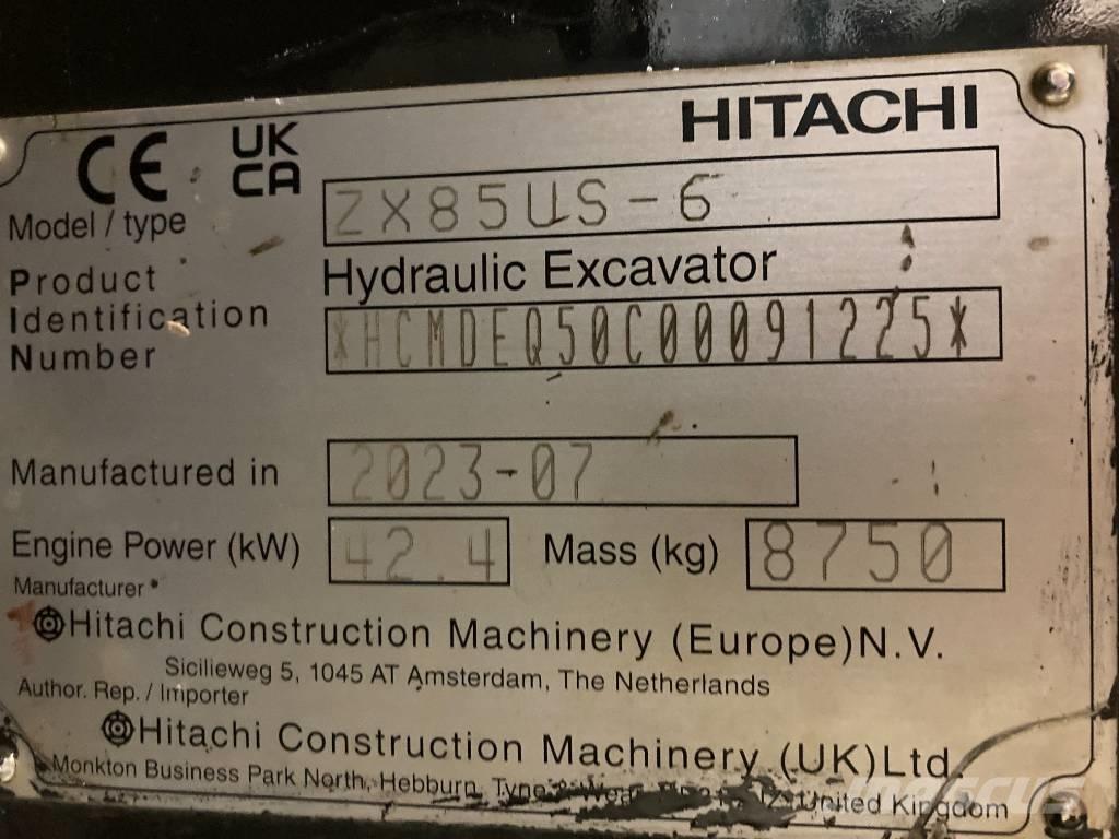 Hitachi ZX 85 US-6 中型挖土機/掘鑿機/挖掘機 7t-12t