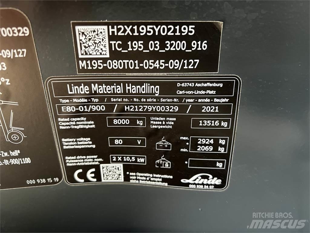 Linde E80/900 電動堆高機