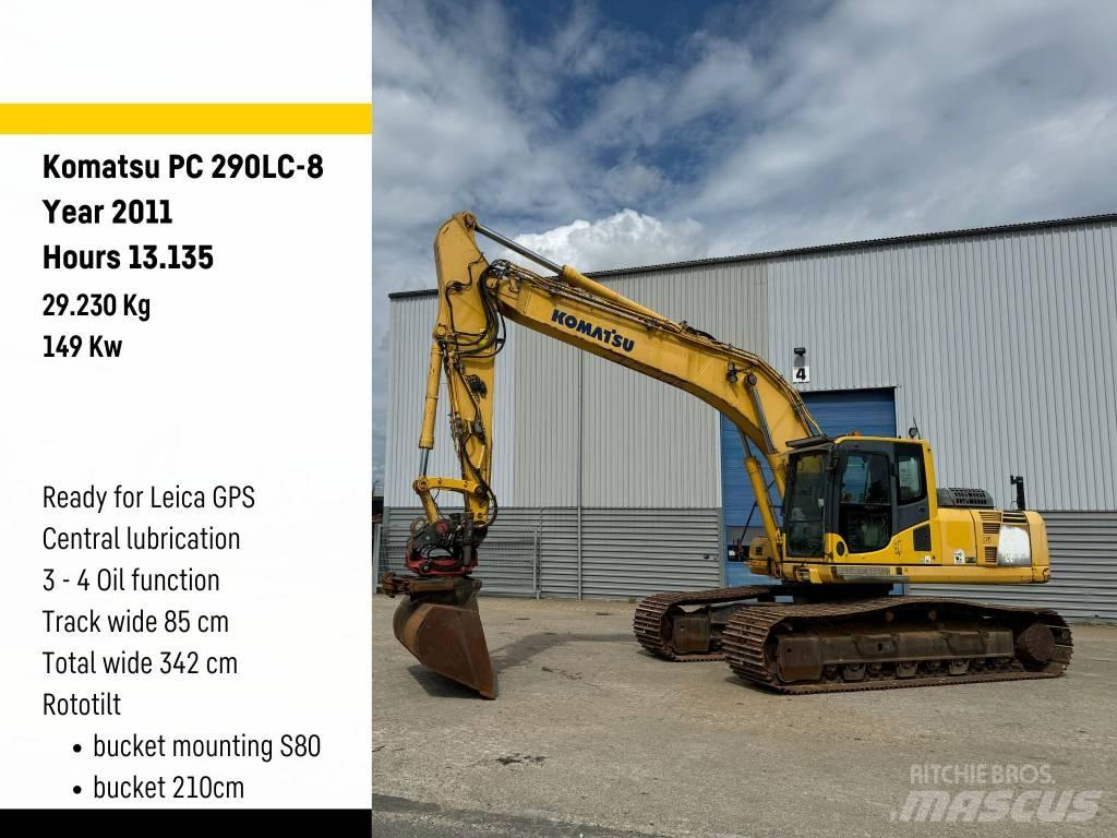 Komatsu PC 290 LC-8 履帶式 挖土機/掘鑿機/挖掘機