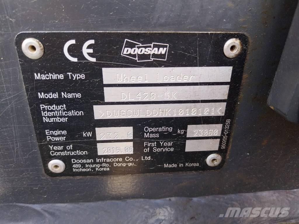 Doosan DL 420CVT-5 輪胎式裝載機