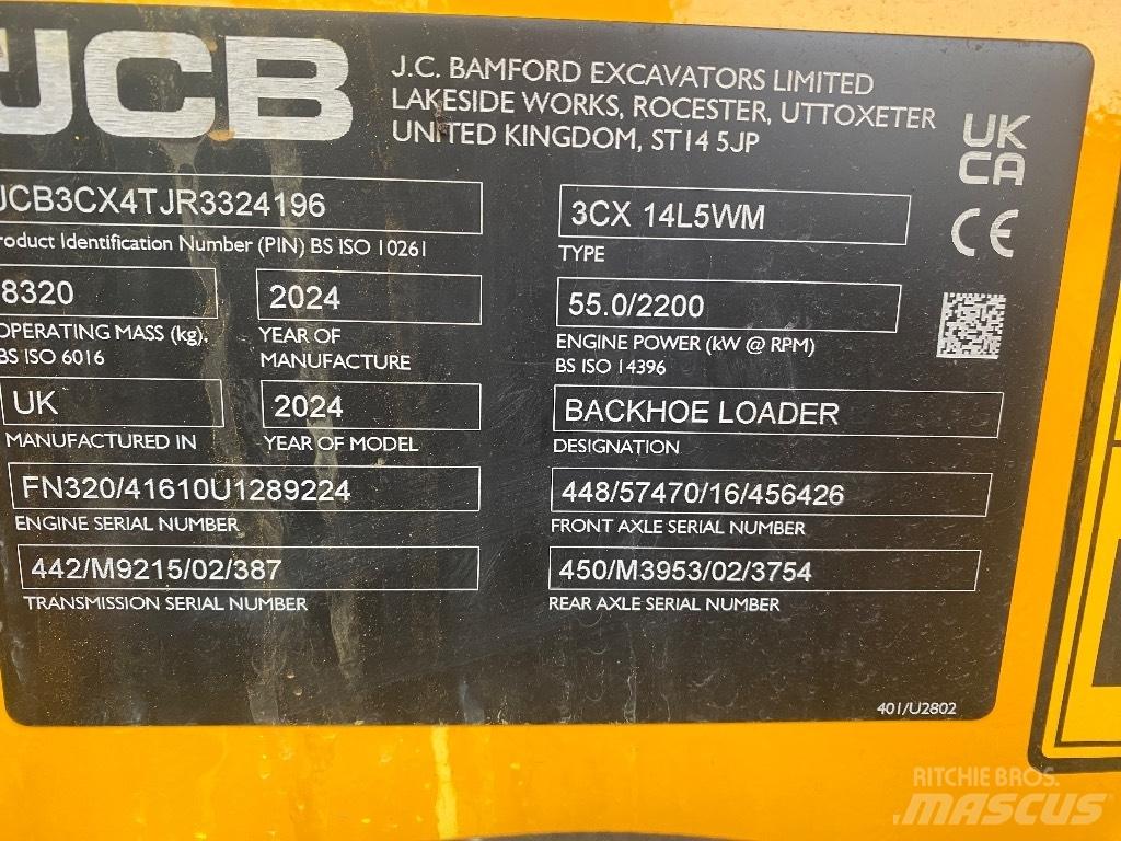 JCB 3 CX 14 反鏟裝載機