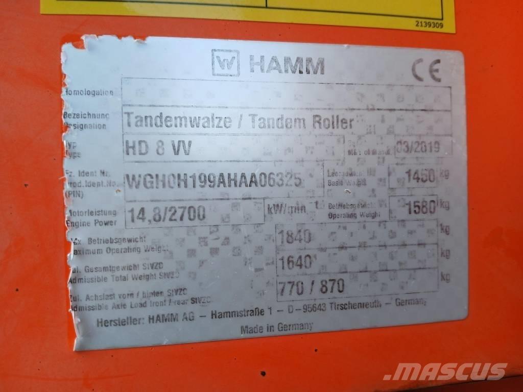 Hamm HD8 VV, Vält 雙輪滾壓機