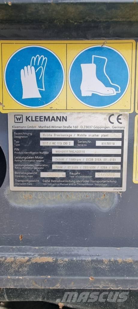 Kleemann MC110i Evo2 破碎機